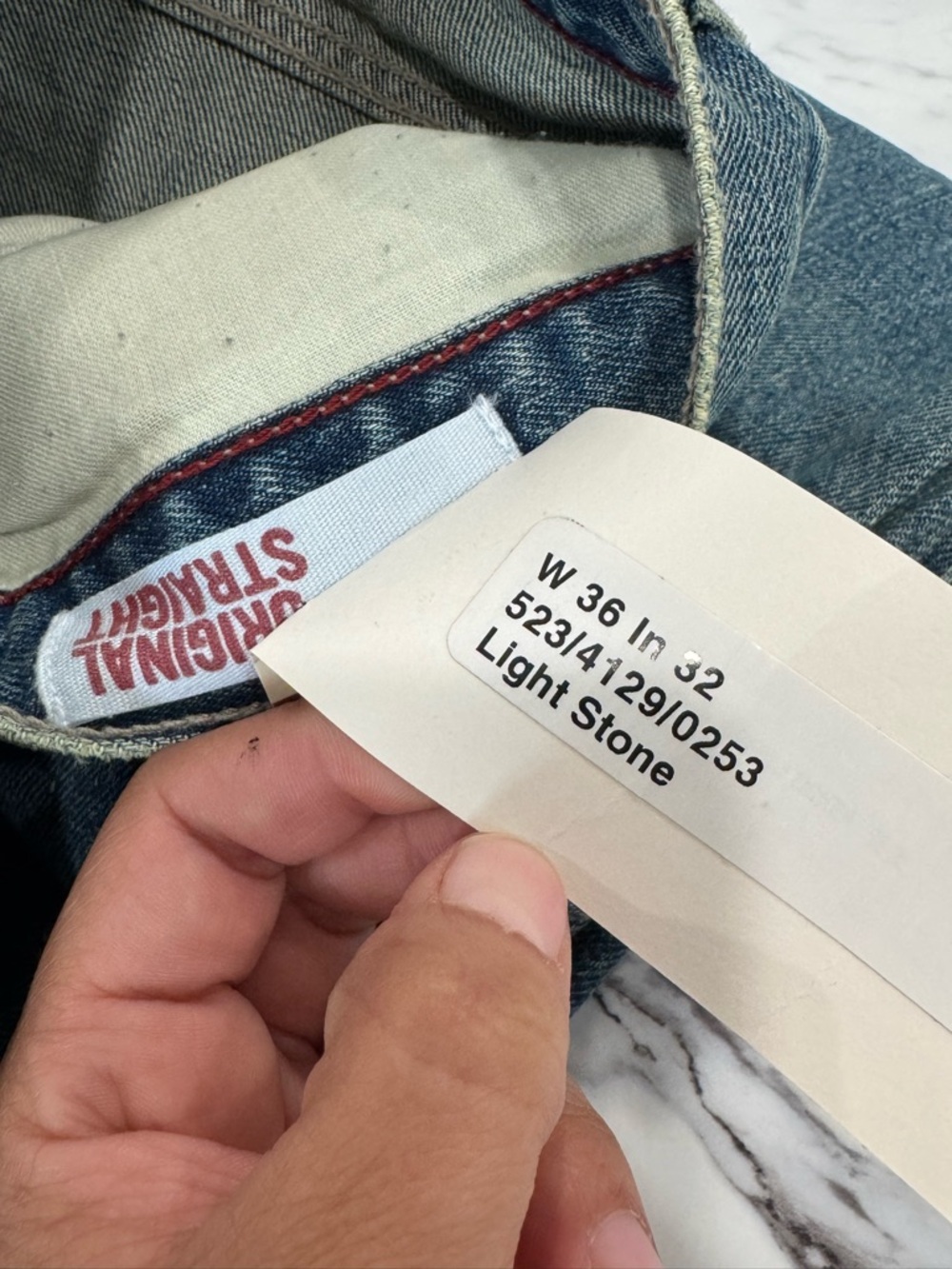 ARIZONA The Original Jeans Co. Men’s Original Straight Leg Light Stone 36x32 NWT - Picture 12 of 12